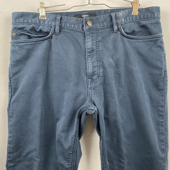 Quince Mens Pants 34x30 Navy Blue Cotton Blend Straight-Leg Casual - Picture 9 of 16